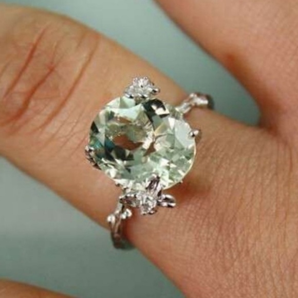 New GREEN AMETHYST  (PRASIOLITE) RING - Picture 2 of 7